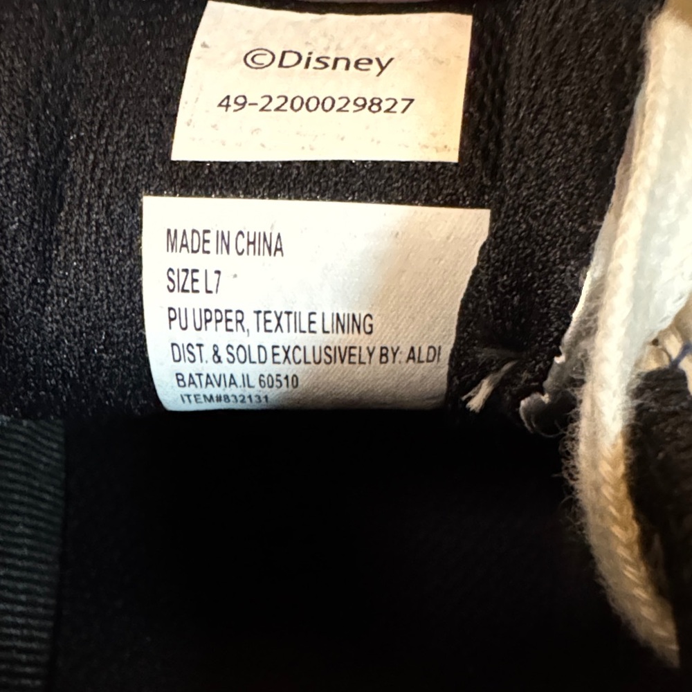 Disney Silver Sneakers with Black Mickey Mouse - Picture 7 of 9